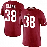 Men Nike San Francisco 49ers 38 Hayne Pride Name x26 Number T-Shirt Red,baseball caps,new era cap wholesale,wholesale hats