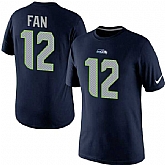 Men Nike Seattle Seahawks 12 Fan Player Pride Name x26 Number T-Shirt D.Blue,baseball caps,new era cap wholesale,wholesale hats
