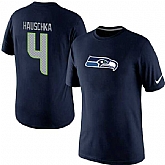 Men Nike Seattle Seahawks 4 hauschka Name x26 Number T-Shirt D.Blue,baseball caps,new era cap wholesale,wholesale hats