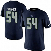 Men Nike Seattle Seahawks 54 Wagner Player Pride Name x26 Number T-Shirt D.Blue,baseball caps,new era cap wholesale,wholesale hats