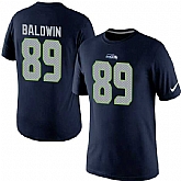 Men Nike Seattle Seahawks 89 Baldwin College Pride Player Name x26 Number T-Shirt D.Blue,baseball caps,new era cap wholesale,wholesale hats