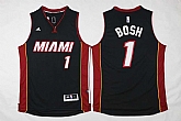 Miami Heat #1 Chris Bosh Revolution 30 Swingman Black NBA Jerseys,baseball caps,new era cap wholesale,wholesale hats