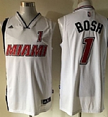Mimai Heat #1 Chris Bosh Stitched White NBA Jerseys,baseball caps,new era cap wholesale,wholesale hats