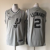 San Antonio Spurs #2 Kawhi Leonard Grey Alternate Finals Patch Stitched Jerseys,baseball caps,new era cap wholesale,wholesale hats