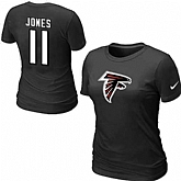 Womens Nike Atlanta Falcons #11 Jones Name x26 Number Black T-Shirt,baseball caps,new era cap wholesale,wholesale hats