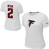 Womens Nike Atlanta Falcons #2 ryan Name x26 Number White T-Shirt,baseball caps,new era cap wholesale,wholesale hats