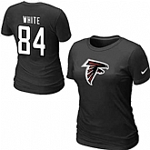 Womens Nike Atlanta Falcons #84 white Name x26 Number Black T-Shirt,baseball caps,new era cap wholesale,wholesale hats