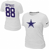 Womens Nike Dallas Cowboys #88 BRYANT Name x26 Number White T-Shirt,baseball caps,new era cap wholesale,wholesale hats