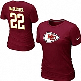 Womens Nike Kansas City Chiefs #22 McCluster Name x26 Number Red T-Shirt,baseball caps,new era cap wholesale,wholesale hats
