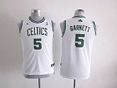 Youth Boston Celtics #5 Kevin Garnett White Jerseys,baseball caps,new era cap wholesale,wholesale hats
