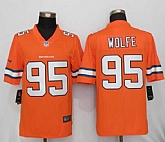 Nike Limited Denver Broncos #95 Derek Wolfe Orange Men's 2016 Rush Stitched NFL Jersey,baseball caps,new era cap wholesale,wholesale hats