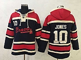 Atlanta Braves #10 Chipper Jones Navy Blue Stitched MLB Hoodie,baseball caps,new era cap wholesale,wholesale hats