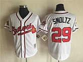 Atlanta Braves #29 John Smoltz White New Cool Base Stitched Baseball Jersey,baseball caps,new era cap wholesale,wholesale hats
