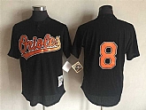 Baltimore Orioles #8 Cal Ripken (No Name) Mitchell And Ness Black Stitched Pullover Jersey,baseball caps,new era cap wholesale,wholesale hats