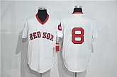 Boston Red Sox #8 Carl Yastrzemski (No Name) Mitchell And Ness White Stitched Pullover Jersey,baseball caps,new era cap wholesale,wholesale hats