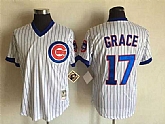 Chicago Cubs #17 Garza Mitchell And Ness White (Blue Strip) Stitched Jersey,baseball caps,new era cap wholesale,wholesale hats