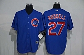 Chicago Cubs #27 Addison Russell Blue New Cool Base Stitched Baseball Jersey,baseball caps,new era cap wholesale,wholesale hats