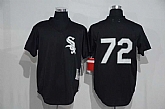 Chicago White Sox #72 Carlton Fisk (No Name) Mitchell And Ness Black Stitched Pullover Jersey,baseball caps,new era cap wholesale,wholesale hats