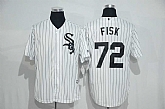 Chicago White Sox #72 Carlton Fisk White (Black Strip) New Cool Base Stitched MLB Jersey,baseball caps,new era cap wholesale,wholesale hats