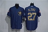 Houston Astros #27 Jose Altuve Denim Blue Camo Stitched Baseball Jersey,baseball caps,new era cap wholesale,wholesale hats