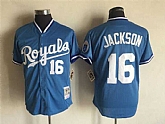 Kansas City Royals #16 Bo Jackson Mitchell And Ness Blue Stitched Jersey,baseball caps,new era cap wholesale,wholesale hats