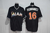 Miami Marlins #16 Jose Fernandez Black New Cool Base Stitched Baseball Jersey,baseball caps,new era cap wholesale,wholesale hats