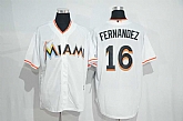 Miami Marlins #16 Jose Fernandez White New Cool Base Stitched Baseball Jersey,baseball caps,new era cap wholesale,wholesale hats