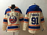 New York Islanders #91 John Tavares Cream Stitched NHL Hoodie,baseball caps,new era cap wholesale,wholesale hats