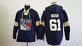 New York Rangers #61 Rick Nash Solid Color Navy Blue Stitched NHL Hoodie,baseball caps,new era cap wholesale,wholesale hats