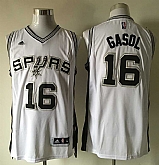 San Antonio Spurs #16 Gasol White Road Stitched NBA Jersey,baseball caps,new era cap wholesale,wholesale hats