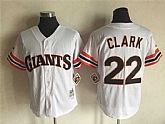 San Francisco Giants #22 Will Clark Mitchell And Ness White Stitched Jersey,baseball caps,new era cap wholesale,wholesale hats