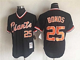 San Francisco Giants #25 Barry Bonds Mitchell And Ness Black Throwback Stitched Pullover Jersey,baseball caps,new era cap wholesale,wholesale hats