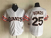 San Francisco Giants #25 Barry Bonds Mitchell And Ness White Stitched Jersey,baseball caps,new era cap wholesale,wholesale hats