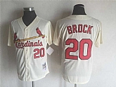 St. Louis Cardinals #20 Brock Mitchell And Ness Cream Stitched MLB Jersey,baseball caps,new era cap wholesale,wholesale hats