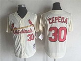 St. Louis Cardinals #30 Orlando Cepeda Mitchell And Ness Cream Stitched MLB Jersey,baseball caps,new era cap wholesale,wholesale hats