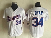 Texas Rangers #34 Nolan Ryan Mitchell And Ness White Stitched Jersey,baseball caps,new era cap wholesale,wholesale hats
