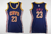 Women Cleveland Cavaliers #23 LeBron James Navy Blue Swingman Stitched NBA Jersey