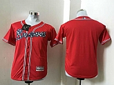 Youth Atlanta Braves Blank Red New Cool Base Stitched Baseball Jersey,baseball caps,new era cap wholesale,wholesale hats