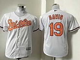 Youth Baltimore Orioles #19 Chris Davis White New Cool Base Stitched Baseball Jersey,baseball caps,new era cap wholesale,wholesale hats