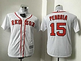 Youth Boston Red Sox #15 Dustin Pedroia White New Cool Base Stitched Baseball Jersey,baseball caps,new era cap wholesale,wholesale hats