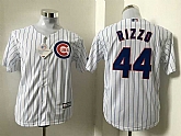 Youth Chicago Cubs #44 Anthony Rizzo White (Blue Strip) New Cool Base Stitched Baseball Jersey,baseball caps,new era cap wholesale,wholesale hats