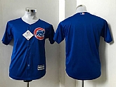Youth Chicago Cubs Blank Blue New Cool Base Stitched Baseball Jersey,baseball caps,new era cap wholesale,wholesale hats