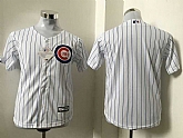 Youth Chicago Cubs Blank White (Blue Strip) New Cool Base Stitched Baseball Jersey,baseball caps,new era cap wholesale,wholesale hats