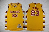 Youth Cleveland Cavaliers #23 LeBron James Swingman Yellow Throwback Stitched Jersey,baseball caps,new era cap wholesale,wholesale hats