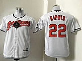 Youth Cleveland Indians #22 Jason Kipnis White New Cool Base Stitched Baseball Jersey,baseball caps,new era cap wholesale,wholesale hats