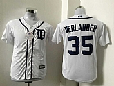 Youth Detroit Tigers #35 Justin Verlander White New Cool Base Stitched Baseball Jersey