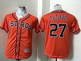 Youth Houston Astros #27 Jose Altuve Orange New Cool Base Stitched Baseball Jersey,baseball caps,new era cap wholesale,wholesale hats