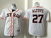 Youth Houston Astros #27 Jose Altuve White New Cool Base Stitched Baseball Jersey,baseball caps,new era cap wholesale,wholesale hats