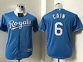 Youth Kansas City Royals #6 Lorenzo Cain Light Blue New Cool Base Stitched Baseball Jersey,baseball caps,new era cap wholesale,wholesale hats