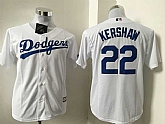 Youth Los Angeles Dodgers #22 Clayton Kershaw White New Cool Base Stitched Baseball Jersey,baseball caps,new era cap wholesale,wholesale hats